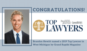大快车公司2019顶级律师Brandon Hewitt命名