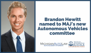 Brandon Hewitt检察官被任命为密歇根司法协会自治车辆委员会主席